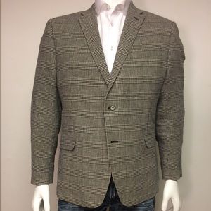 Black and white houndstooth black elbow patch blaz